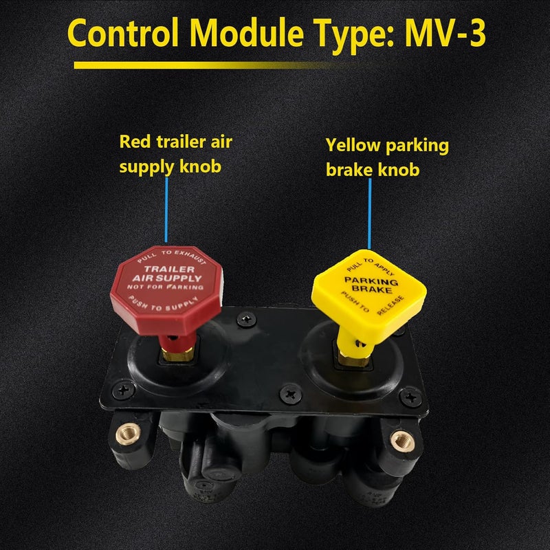 ZUVELLO KN-20611 Trailer Air Parking Brake Dash Control Module Valve Fit For 101890 Tectran 14539 PAI 34570 Meritor 9366490050 - Image 3